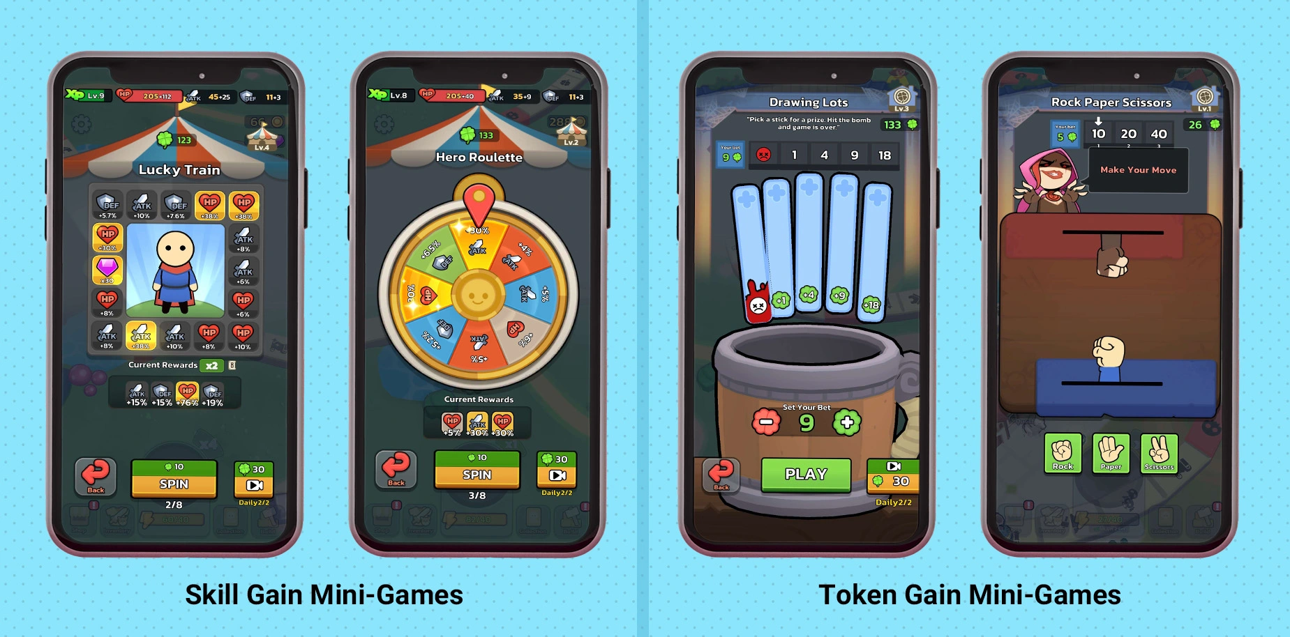 MiniGames in Lucky Adventure