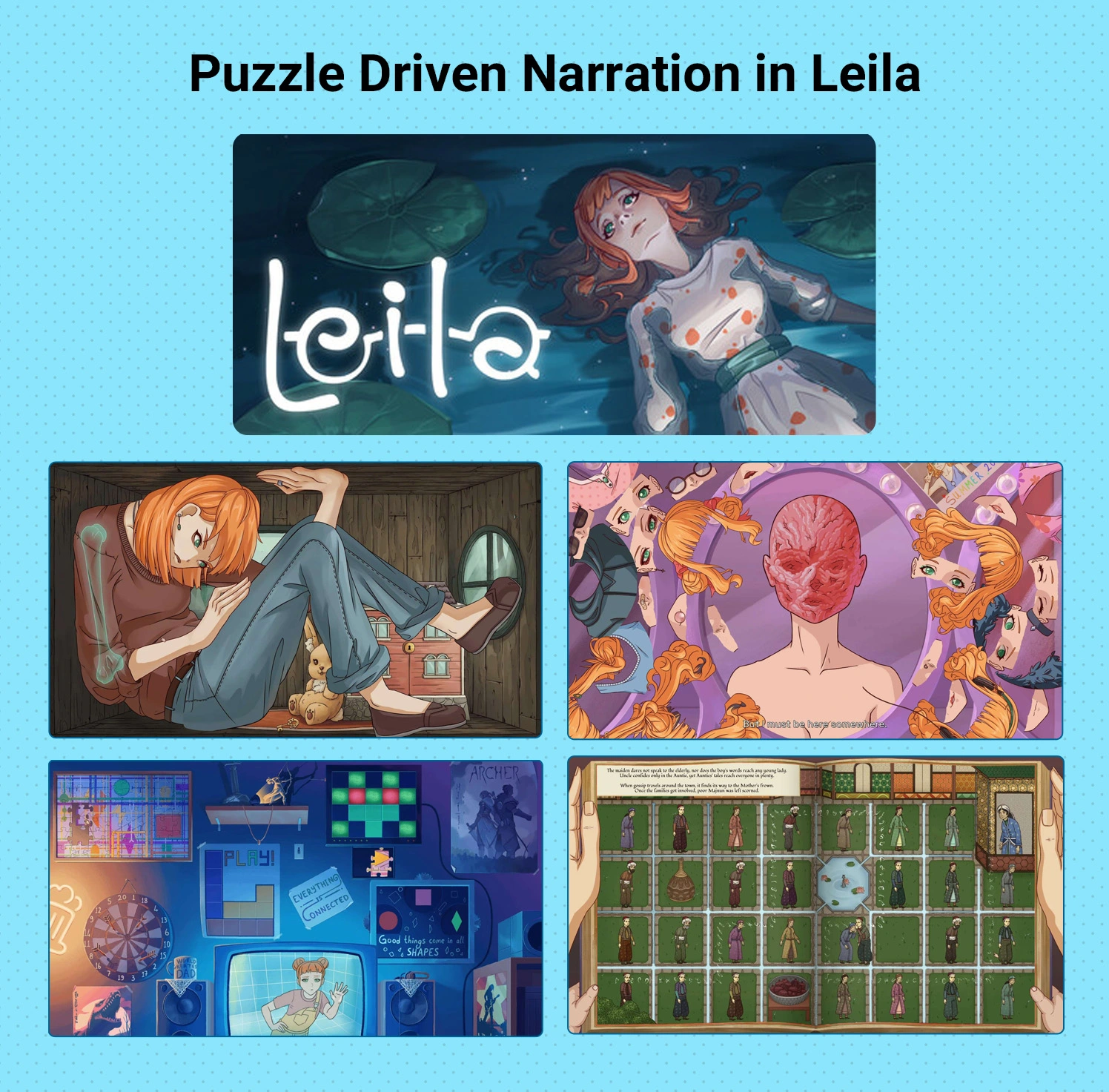 Puzzle Driven Narration in Leila